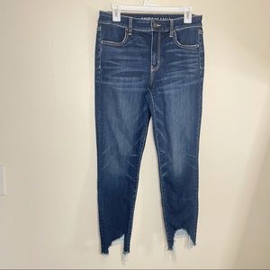 American Eagle High Rise Jegging Crop Denim Jean